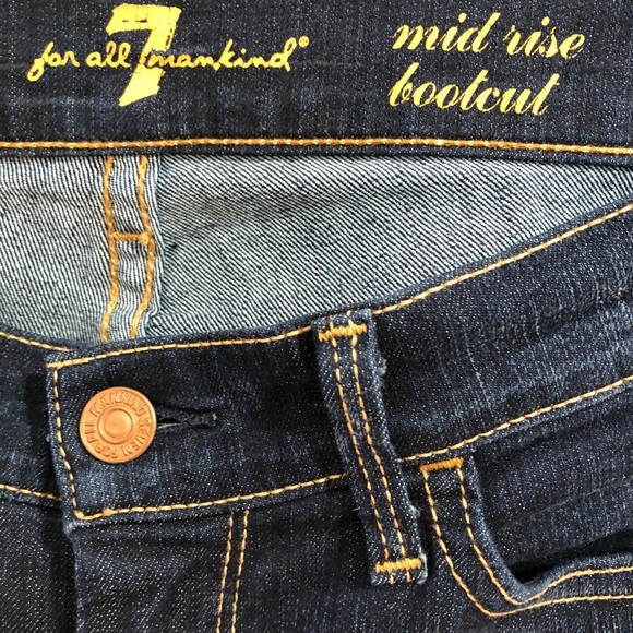 7 For All Mankind Mid Rise Bootcut Jeans - Picture 5 of 12